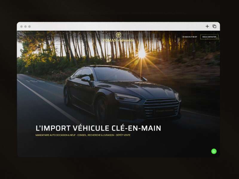 Création site web WordPress Voman AUtomobiles