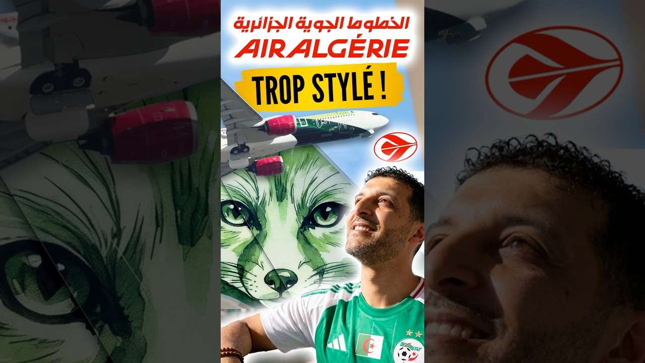 avion air algerie branding drapeau